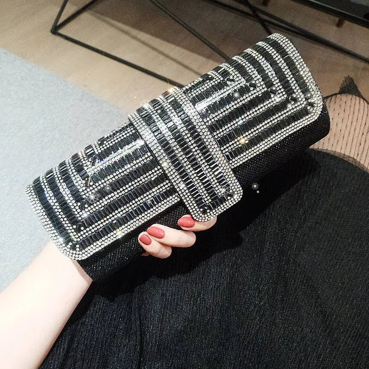 Crystal Chain Evening Clutch Bag
