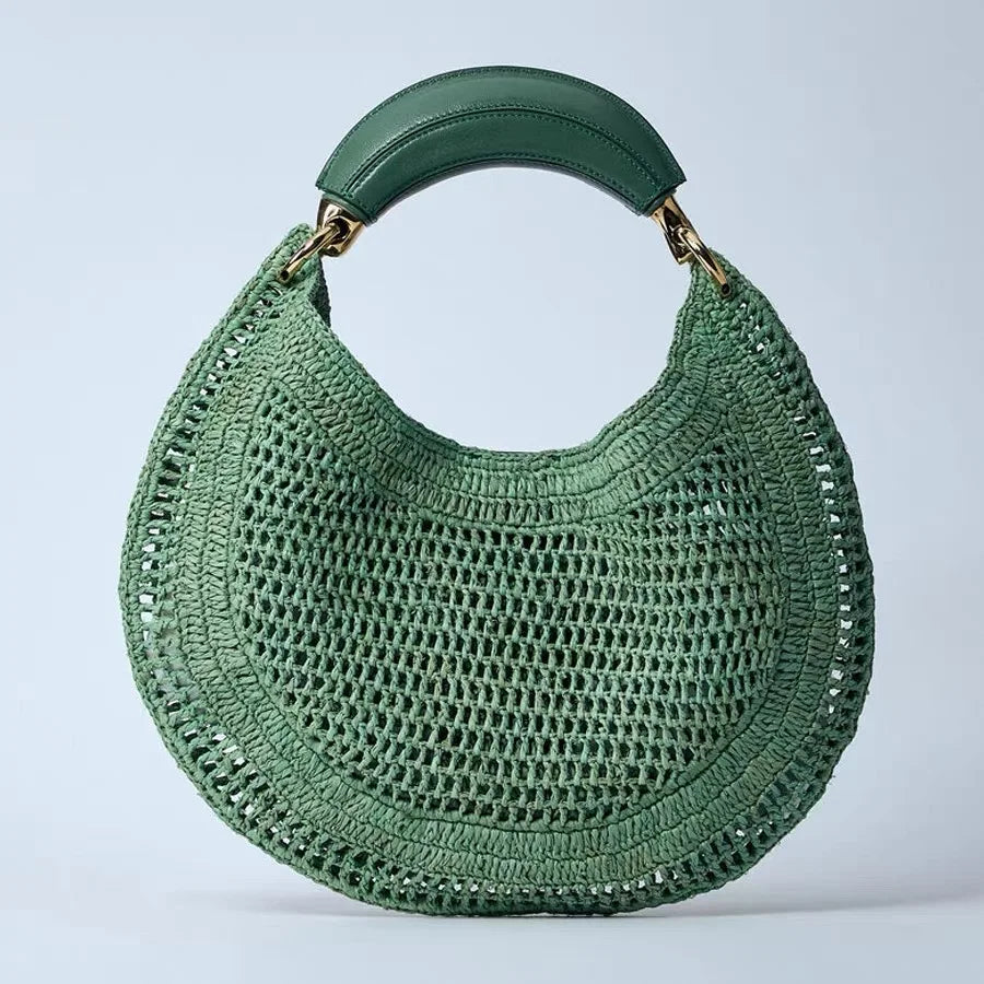 Colorful Woven Summer Hobo Bag