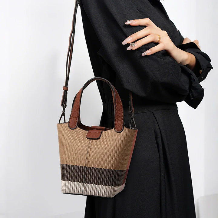 Mini Plaid Canvas Tote