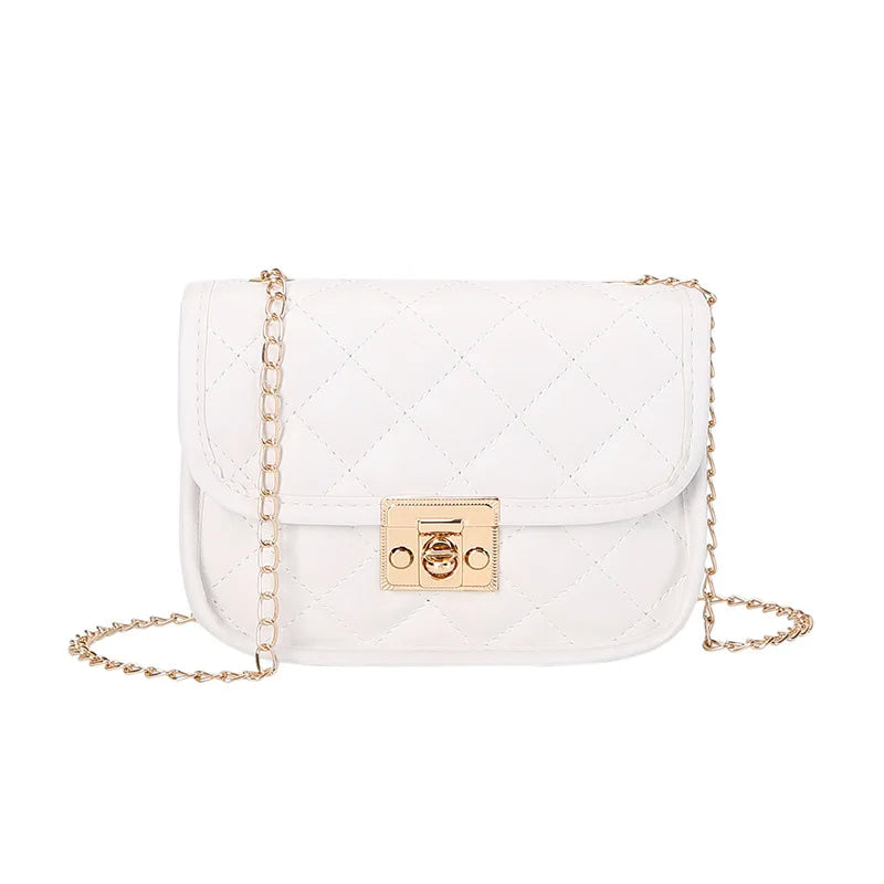 Diamond Grid Chain Shoulder Bag
