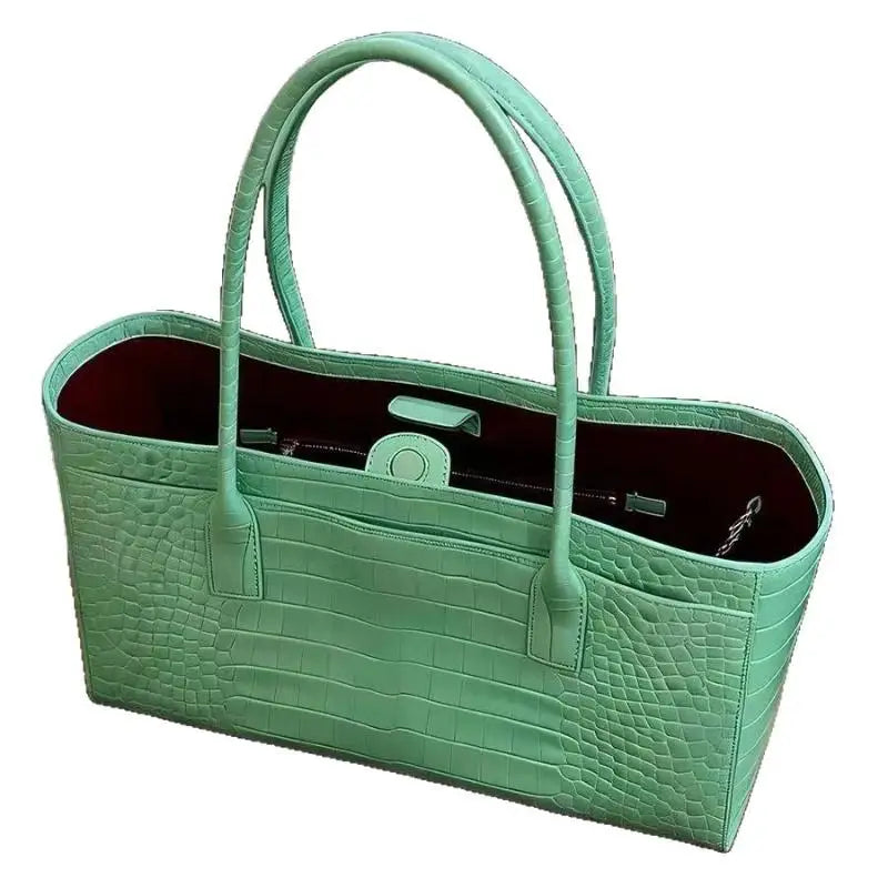 Large Crocodile Pattern Tote Bag