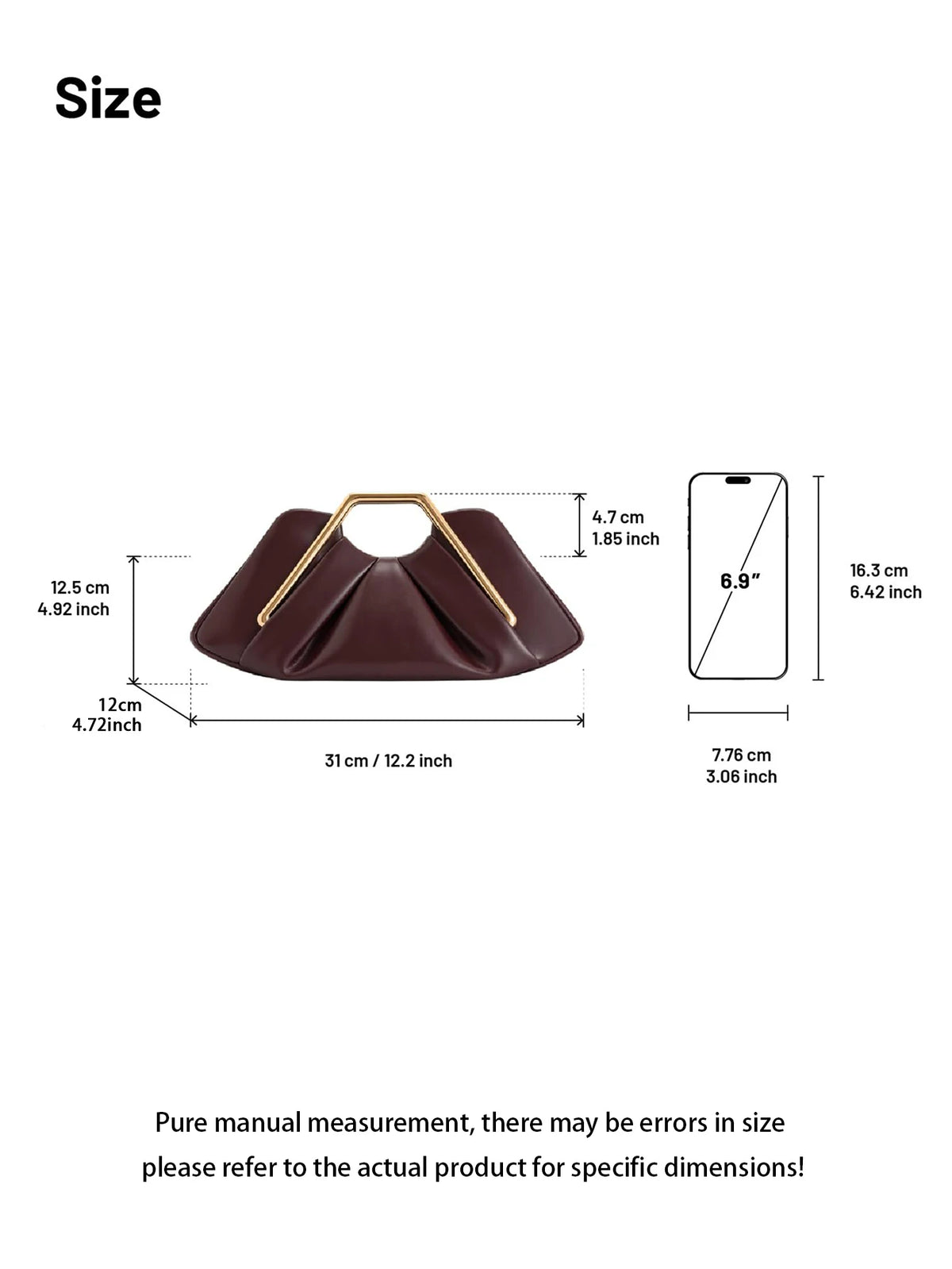 Pleated Cloud Metal Handle Bag