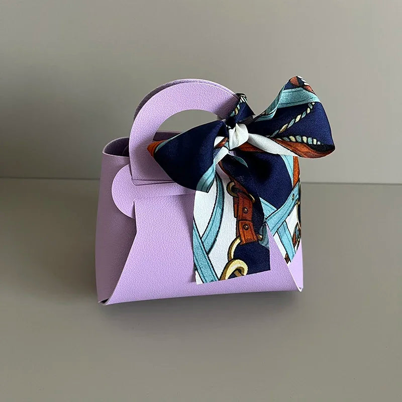 Pink Leather Wedding Gift Bags