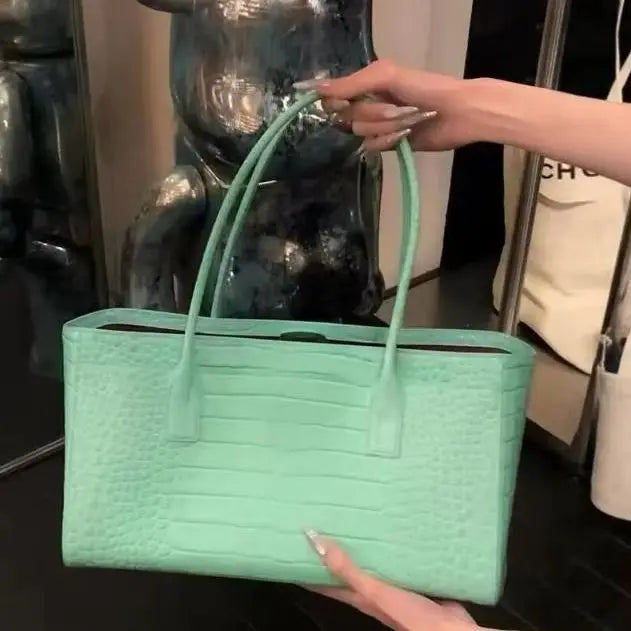 Large Crocodile Pattern Tote Bag