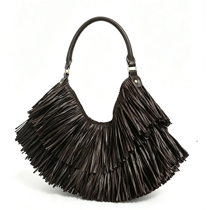Bohemian Tassel Straw Beach Tote