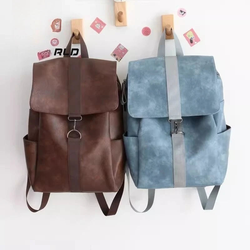 Vintage PU Leather Backpack