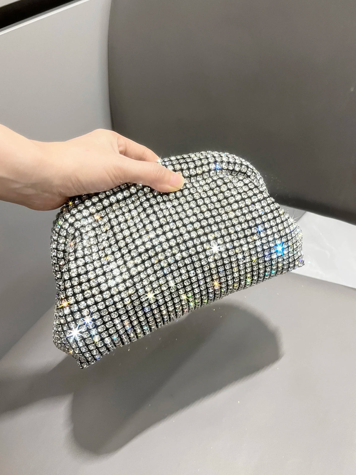 Luxury Rhinestone Evening Clutch Bag