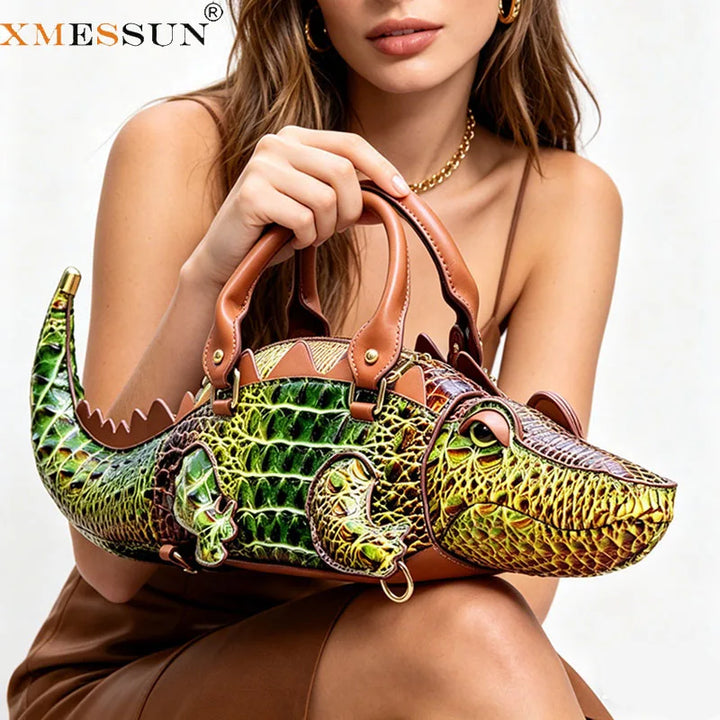 Luxury Crocodile Shoulder Tote Bag