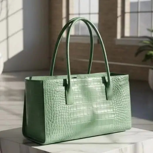 Large Crocodile Pattern Tote Bag