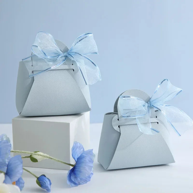 Pink Leather Wedding Gift Bags