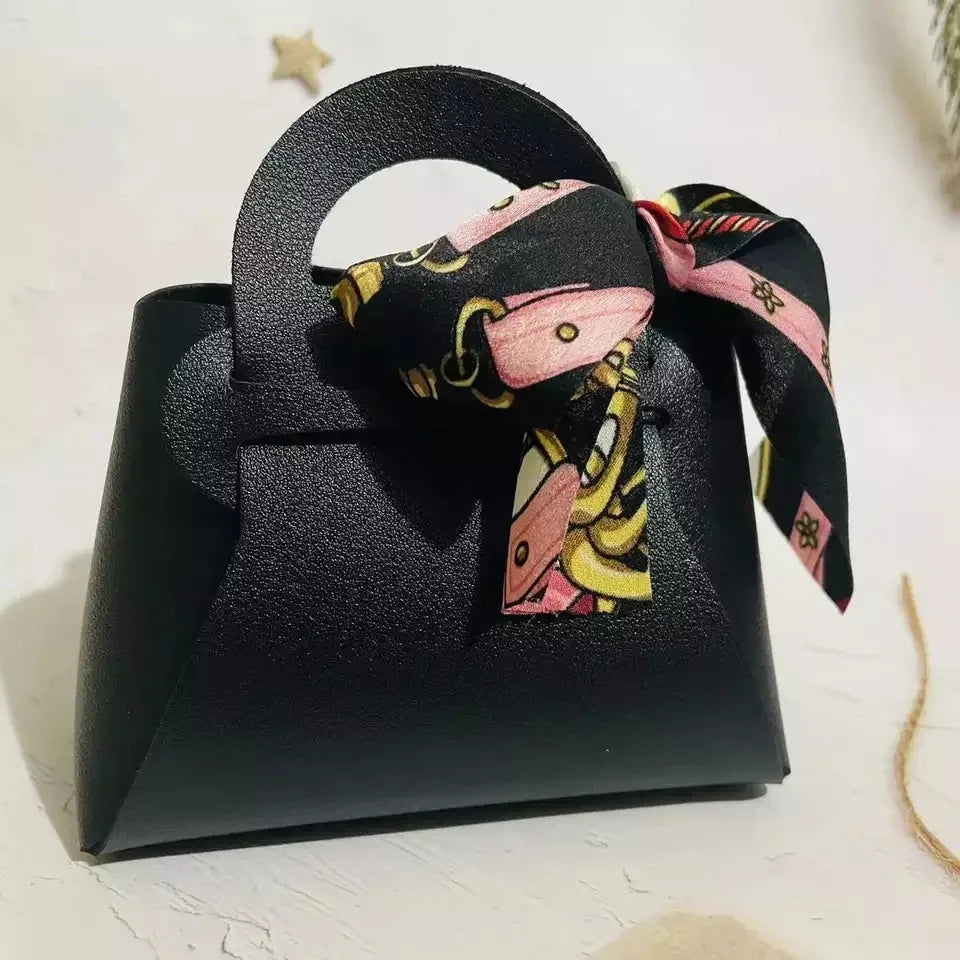 Pink Leather Wedding Gift Bags