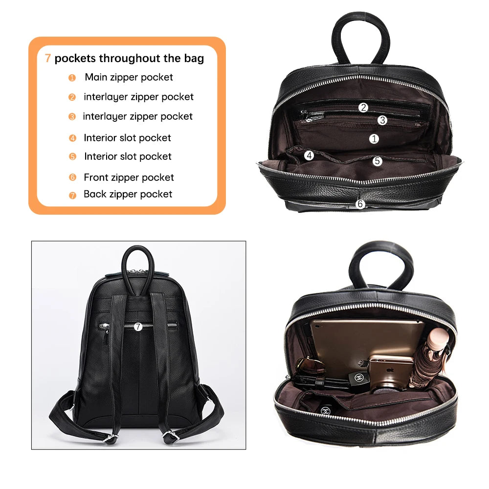 Genuine Leather Laptop Backpack