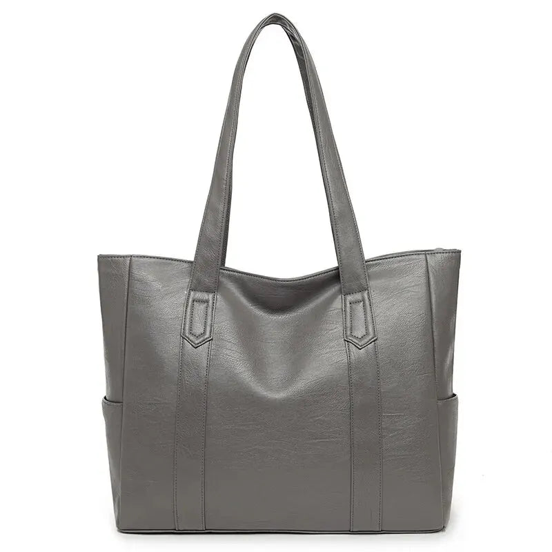 Vintage PU Leather Shoulder Tote