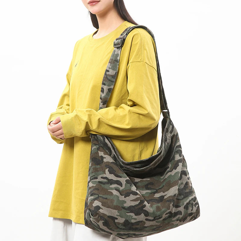 Camouflage Canvas Crossbody Tote