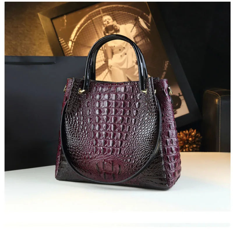 Trendy Crocodile Shoulder Crossbody Bag